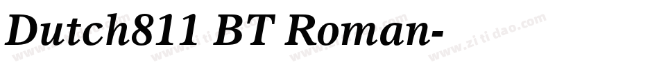 Dutch811 BT Roman字体转换
